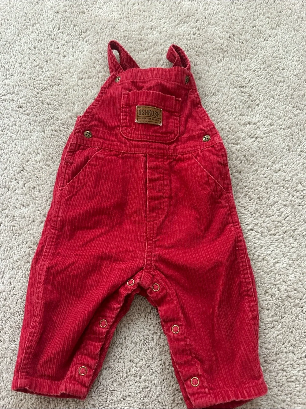 OshKosh B'gosh Red Corduroy Overalls